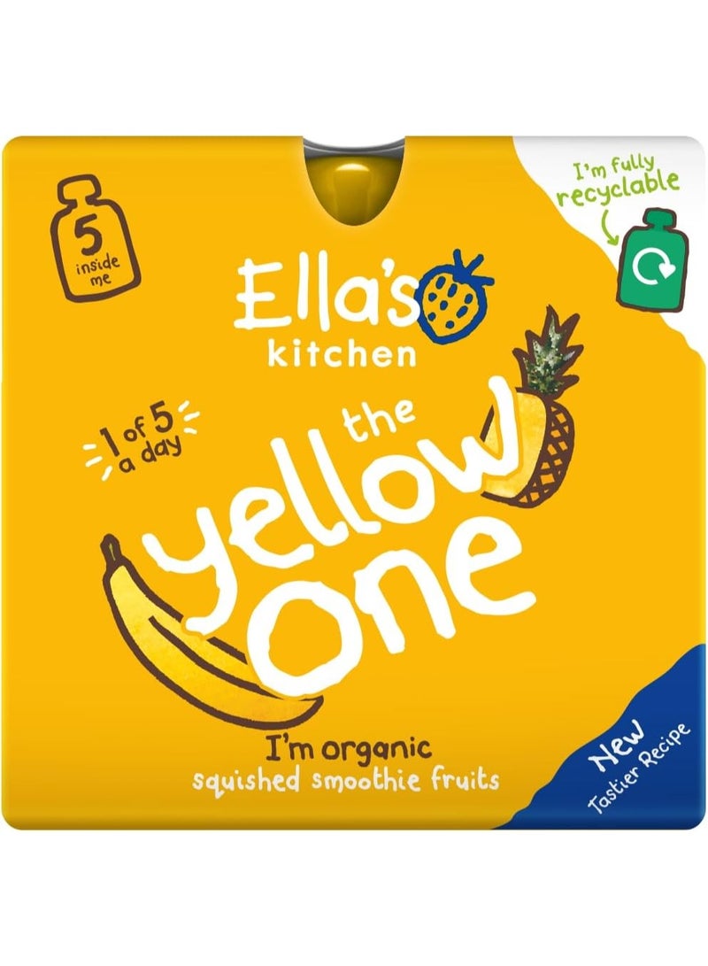 Ella’s kitchen Organic The Yellow One Squished Smoothie Fruits 6+ Months 5X90G - Image 1